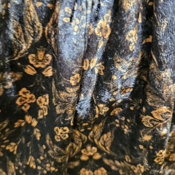 Free People Romper Bali Collection Bell Sleeve Velvet Mini Dress XS - Picture 13 of 15